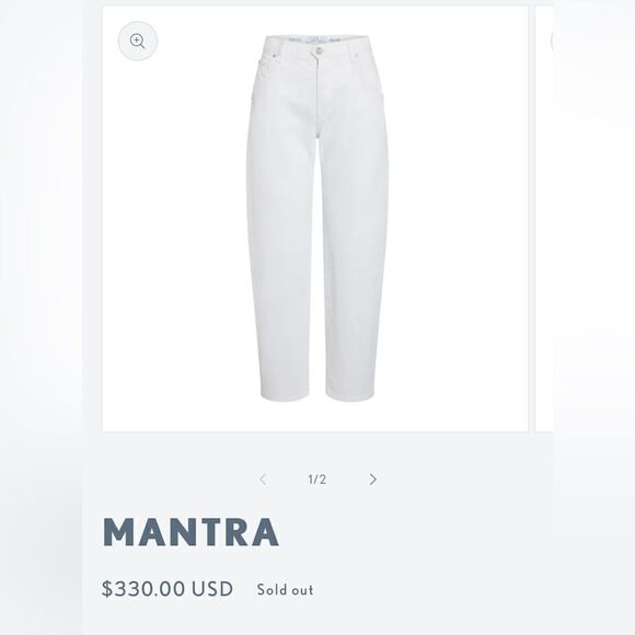 Adriano Goldschmied Daily Blue Mantra Barrel White Denim Jean NWT  30 - Picture 4 of 10